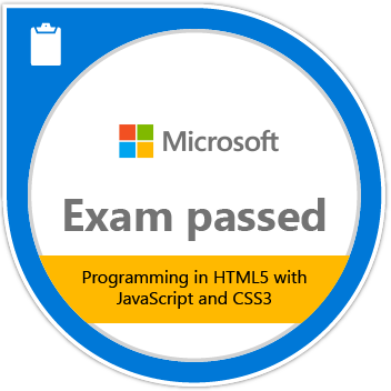 Badge HTML5 JavaScript and CSS3 Certification